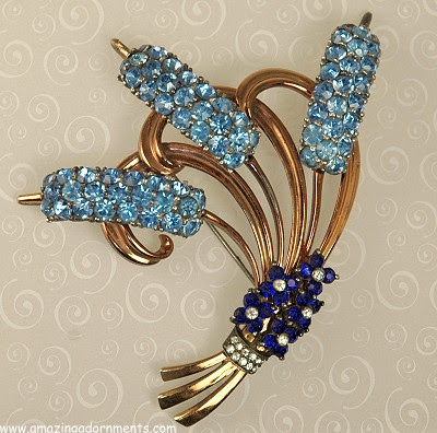 Amazing Adornments: WOWZA! 1940s Sterling Triple Bullrushes ...