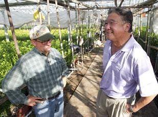 John Muller, left, and Steve Oku were both born on Jan. 1, 1946, making them among the first Baby Boomers to turn 65.