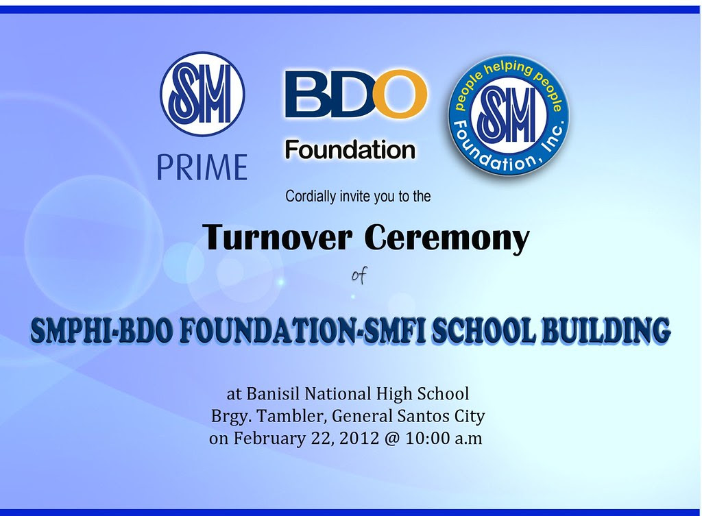 Sm Foundation Inc Donates Two School Buildings In Gensan Gensan News Online