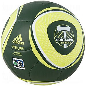 Adidas MLS Portland Timbers Tropheo Soccer Ball (Dark Green/Slime, 5)