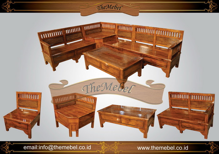 Jual Kursi Sudut 014 Jati Harga Murah Furniture Minimalis 