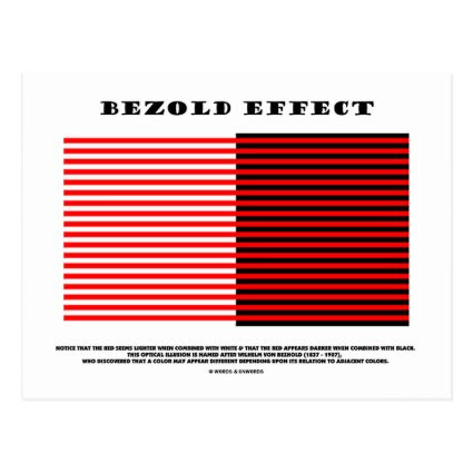 Bezold Effect (Optical Illusion) Postcard