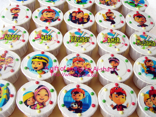 Birthday Cupcakes Edible Image Boboiboy