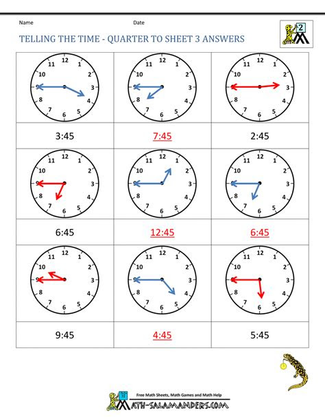  40 free math worksheets grade 3 time