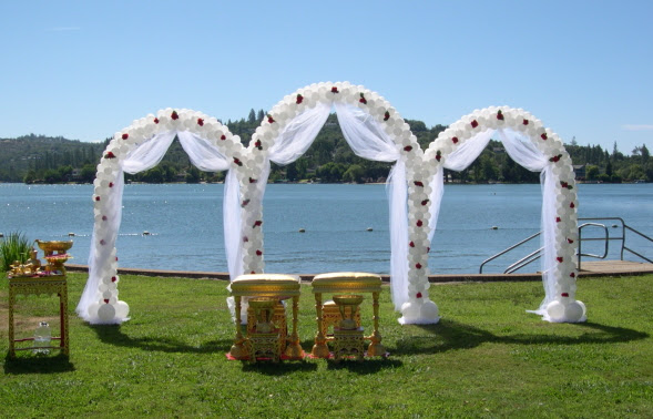 Triple Arch This gorgeous triple wedding arch will make a beautiful backdrop