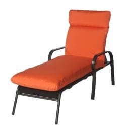 Sara Outdoor Bright Orange Chaise Lounge Chair Cushion Made with ...