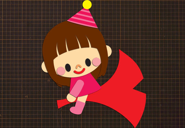 無料ダウンロード型紙で 秋の妖精 女の子１ の壁面飾りを作ってみた もみじ いちょう ９月 10月 11月 保育園 幼稚園 介護施設 デイサービス 壁面装飾 製作 壁面飾り型紙工房