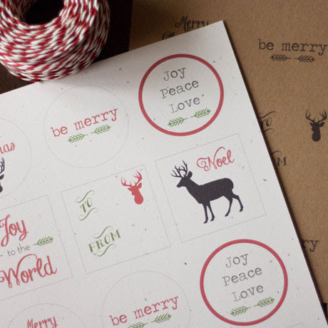 free printable christmas holiday gift tags farmhouse