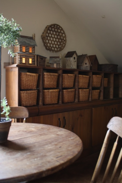shelf storage with baskets
