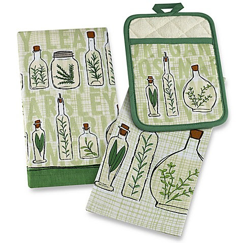 ensemble kitchen Kitchen Herbs set Set Towel 3 Piece  Ensemble