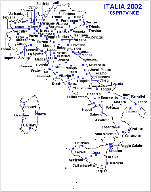 Cartina Regioni Italiane Con Province
