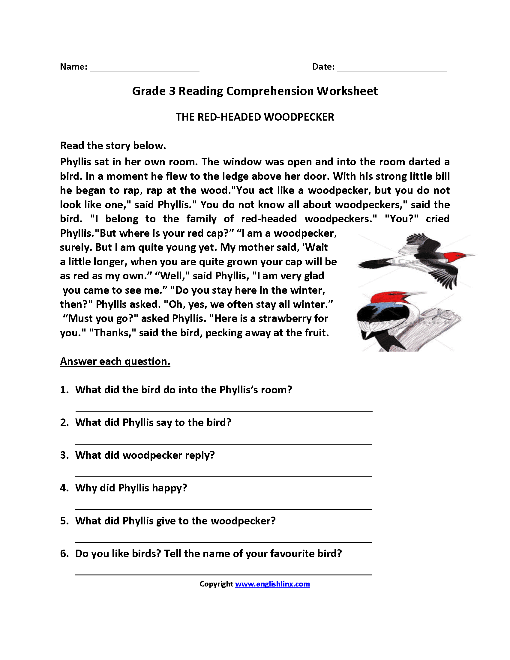Reading Worksheets