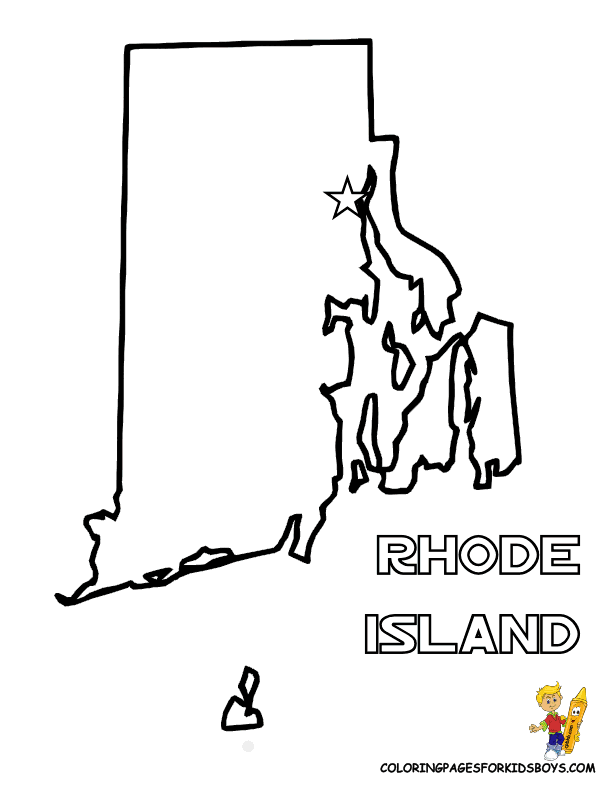 Rhode Island State Coloring Page Clip Art Library