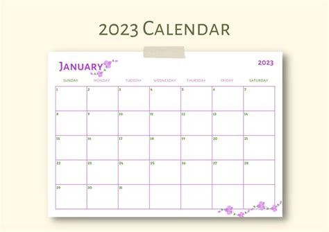  printable digital calendar 2023 monthly planner 2023 a4 etsy