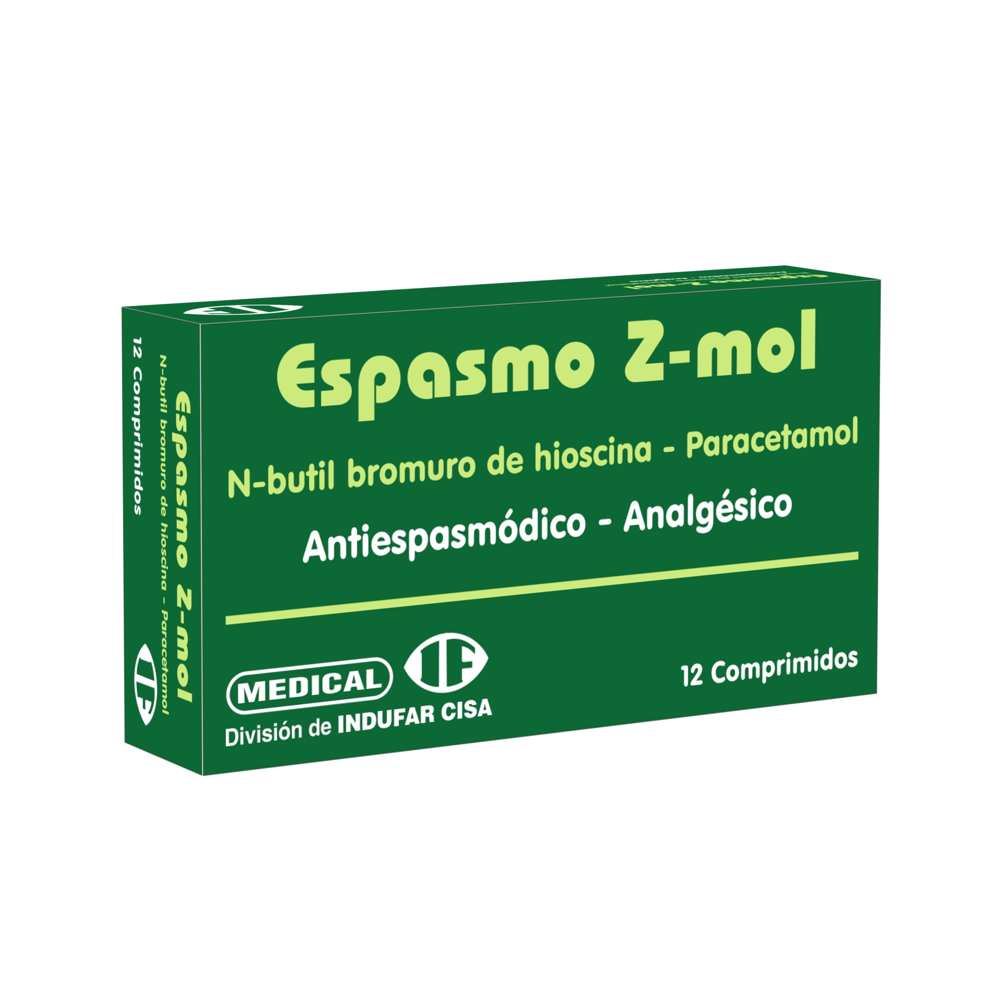 Espasmo Z Mol Comprimidos X 12 Laboratorios Indufar C I S A