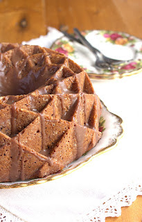 Chocolate Chip Yoghurt Courgette Bundt Cake - with chocolate ganache drizzle