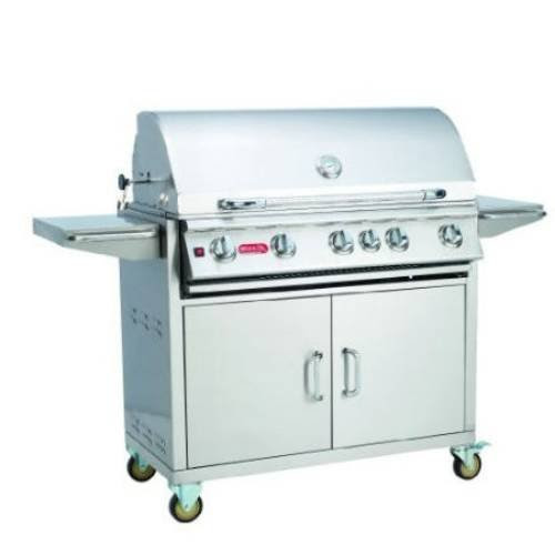 Bull Outdoor 55000 Brahma 5-Burner Propane Gas Grill on Cart in Stainless Steel 55000
