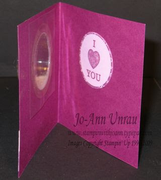 Inside Valentines shaker card