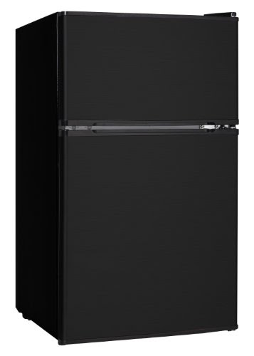 midea WHD-113FB1 Full-Size Double Reversible Door Refrigerator and Freezer, 3.1 Cubic Feet, Black