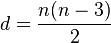d = \frac{n(n-3)}{2}