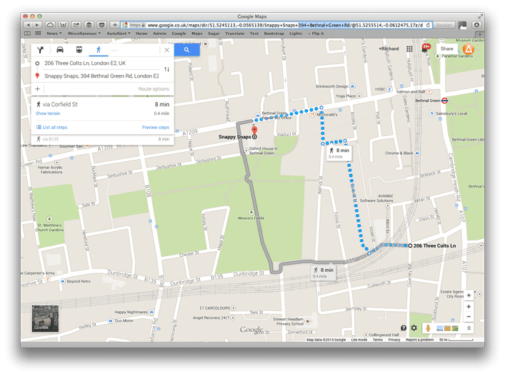 Map Uk Get Direction Show directions in Google maps