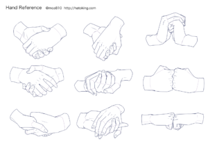 手のイラスト資料集 Hand Reference Hato King