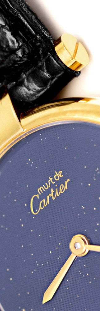 Foto 3, DAMEN-UHR VLC VENDOME LOUIS CARTIER SILBER LAPIS TOPUHR, U1297