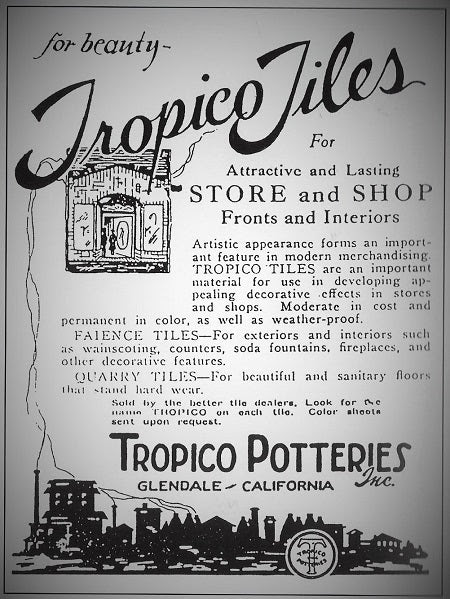 Tropico Tiles Ad showing the influence of Decorative Tiles in Commercial Design