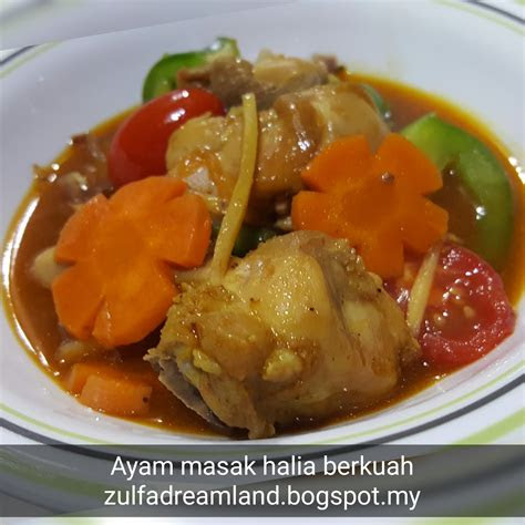 zulfaza loves cooking ayam masak halia berkuah