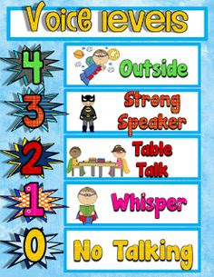Superhero Voice Levels Clip Art Library
