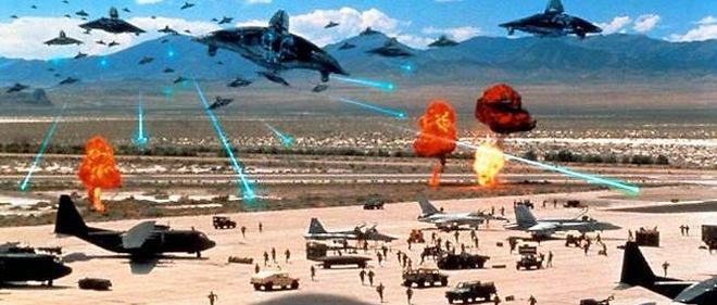 Le film "Independence Day" (Roland Emmerich, 1996) se déroule en partie dans une reconstitution de la Zone 51.