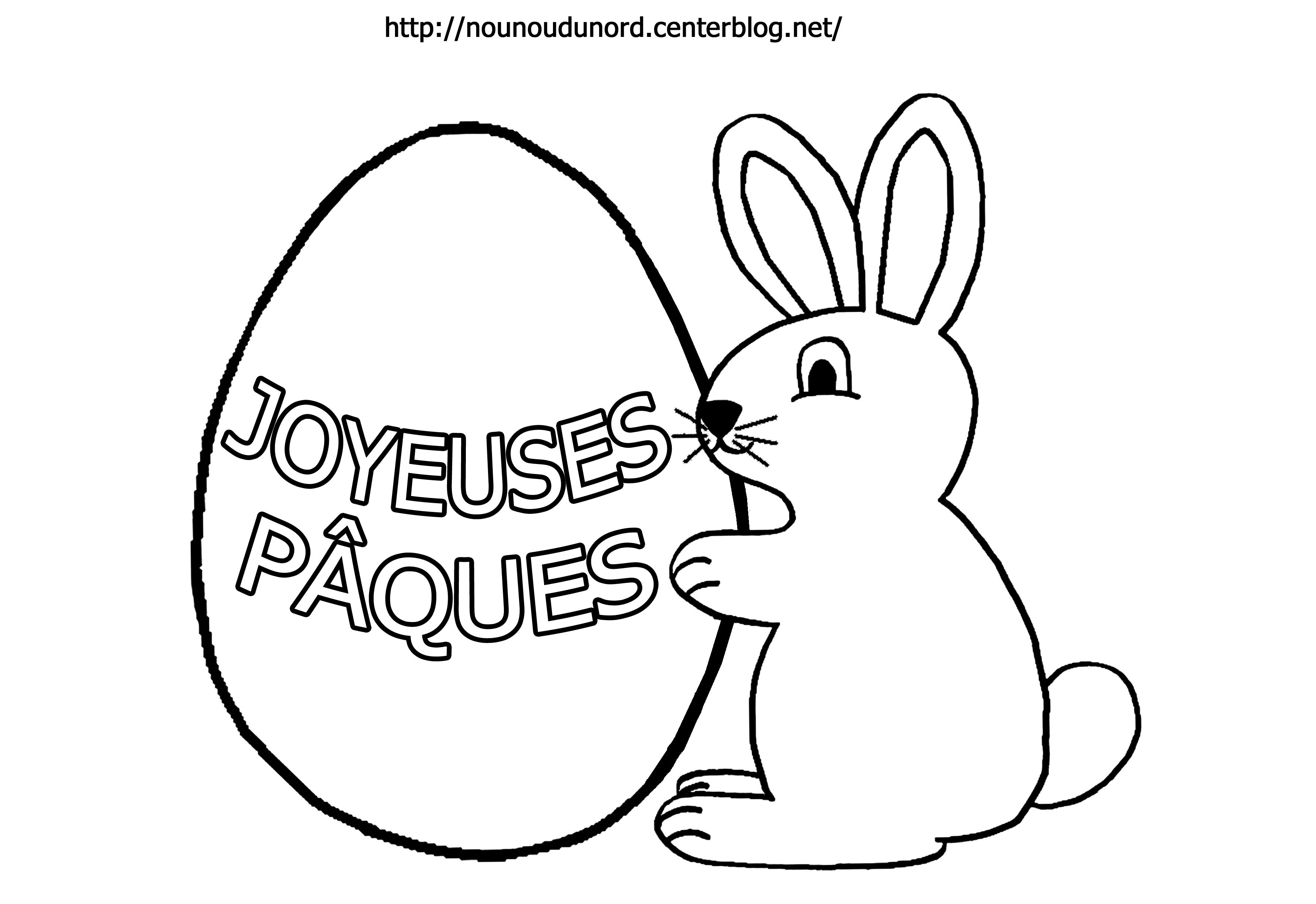 Coloriage de lapin   colorier