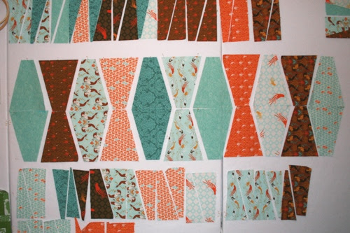 mermaid quilt in progress