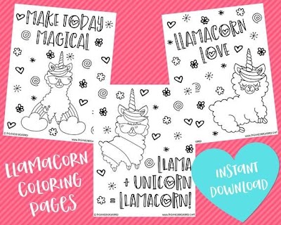 Llamacorn Coloring Pages
