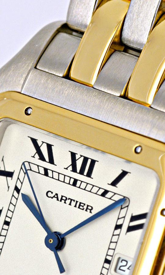 Originalfoto RARITÄT CARTIER XXL-UHR PANTHERE STAHLGOLD 5.750€ NEUW.
