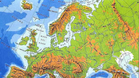 Cartina Dell'europa Fisica