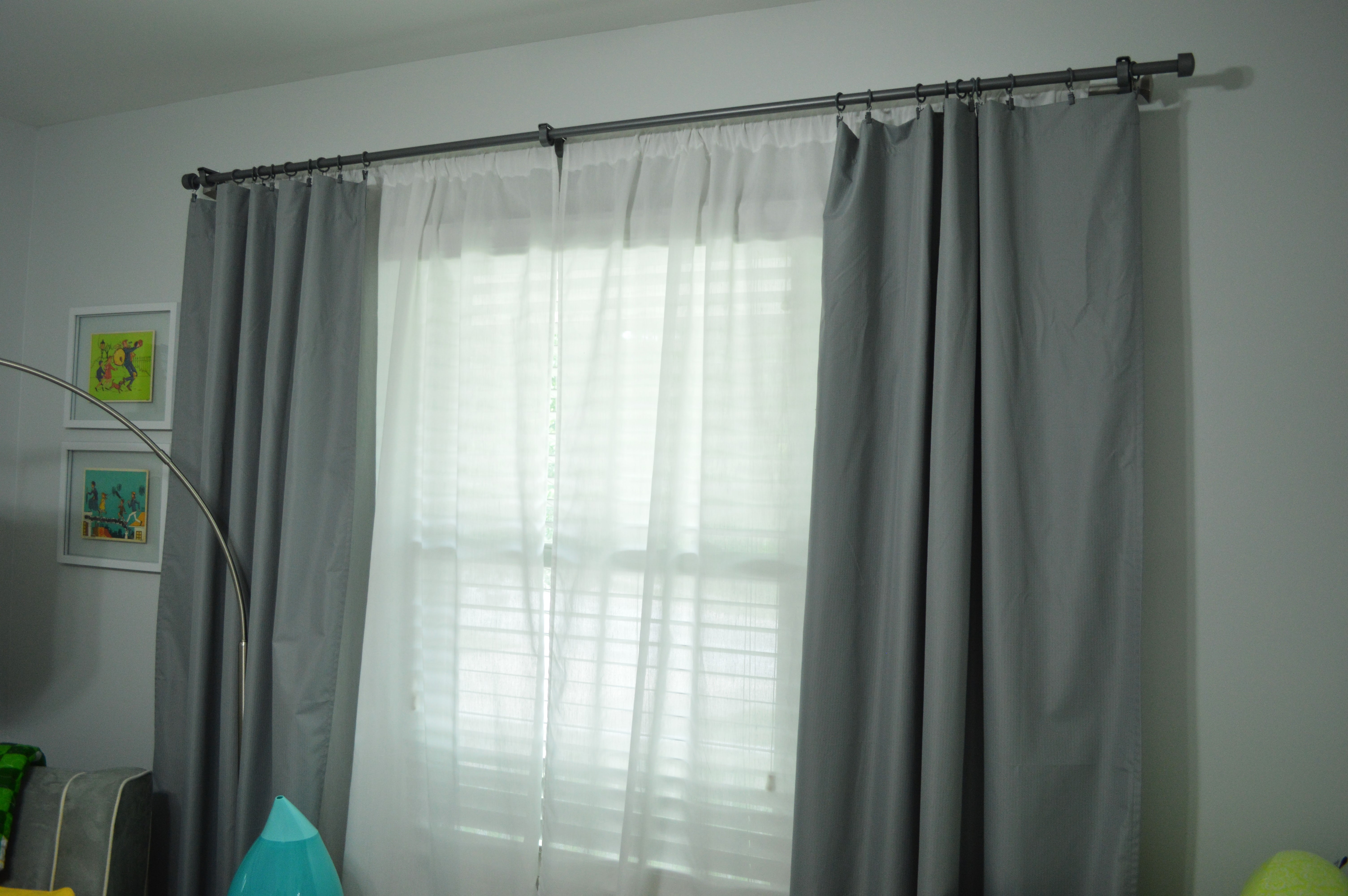 2 curtain rods and hardware