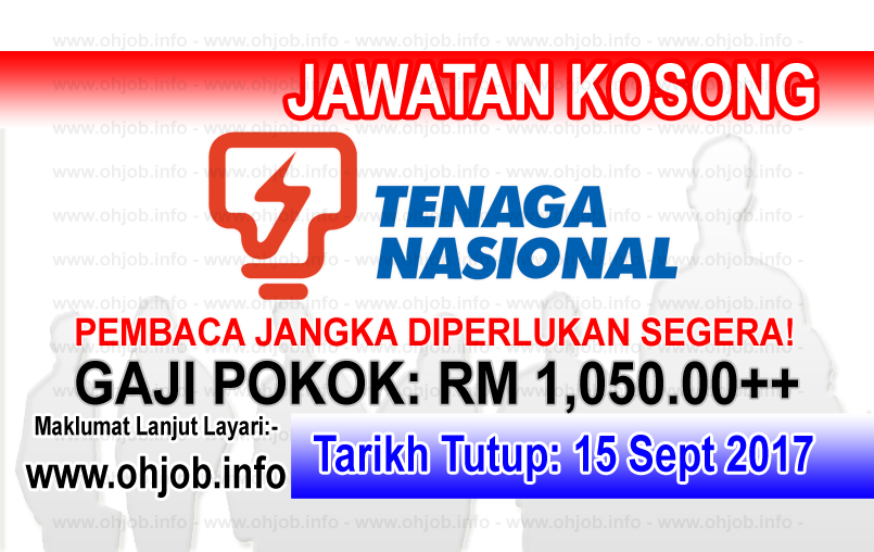 Jawatan Kerja Kosong TNB - Tenaga Nasional Berhad logo www.ohjob.info september 2017