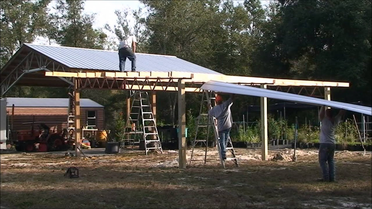 How to build a lean to on a barn - YouTube