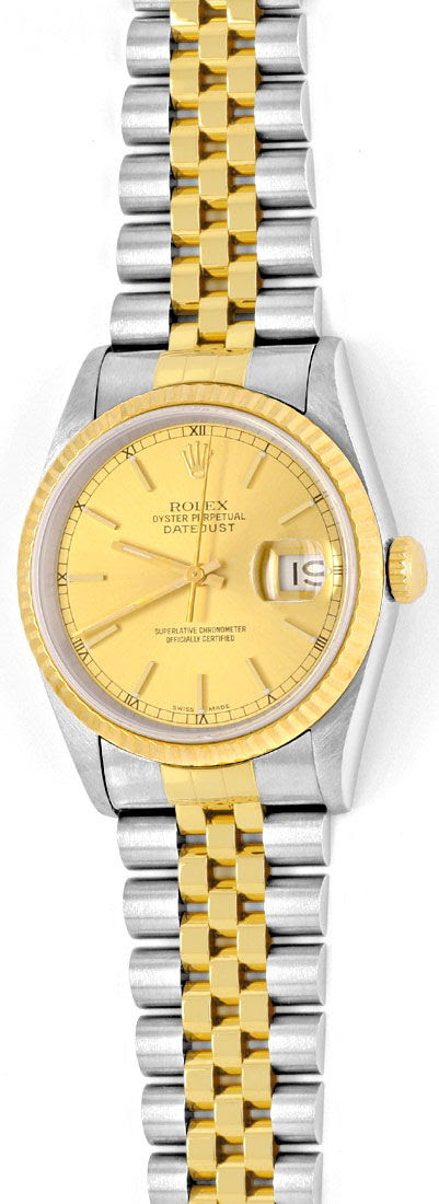 Originalfoto ROLEX DATEJUST JUBILE HERREN AUTOMATIK STAHLGOLD 6.440€