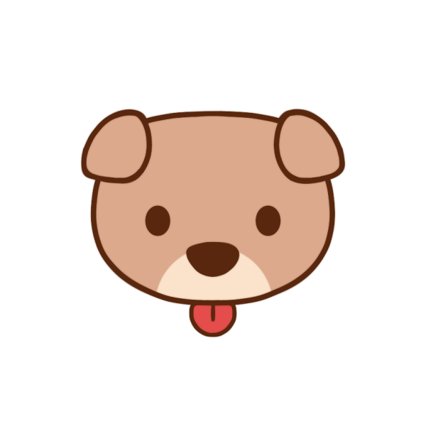 舌を出した犬の顔のイラスト かわいいフリー素材が無料のイラストレイン