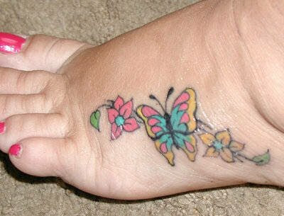 Foot tattoos are becoming more