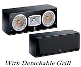 Yamaha NS-C444 Center Channel Speaker - Magnetically Shielded 2-way Bass-Reflex Acoustic Suspension with Dual 5 Polymer-injected Mica Diaphragm Cone Woofer and Movie Theater Waveguide Horn