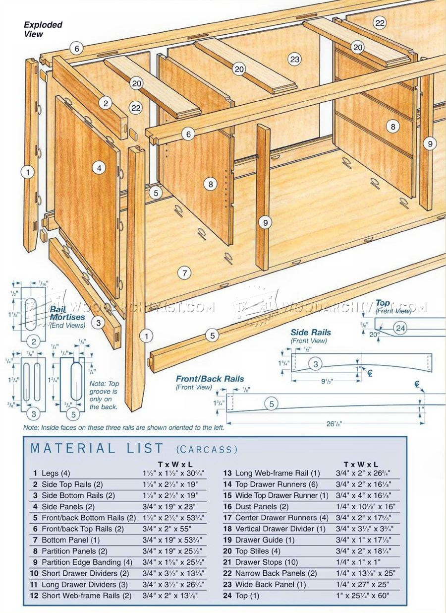 Cherry Sideboard Plans • WoodArchivist