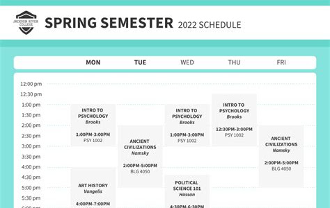 Download college weekly schedule Free ebooks download PDF