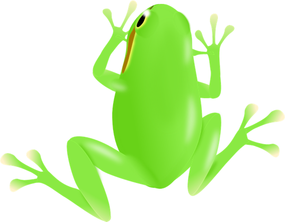 アマガエル 背中アングル のイラスト 無料イラスト素材 ちいさないきもの