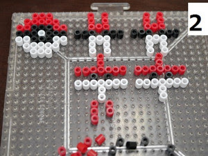 立体アイロンビーズの作り方 重ねる方法 実践編 モンスターボール 3dperlerbeadsお手軽頑固な立体アイロンビーズ