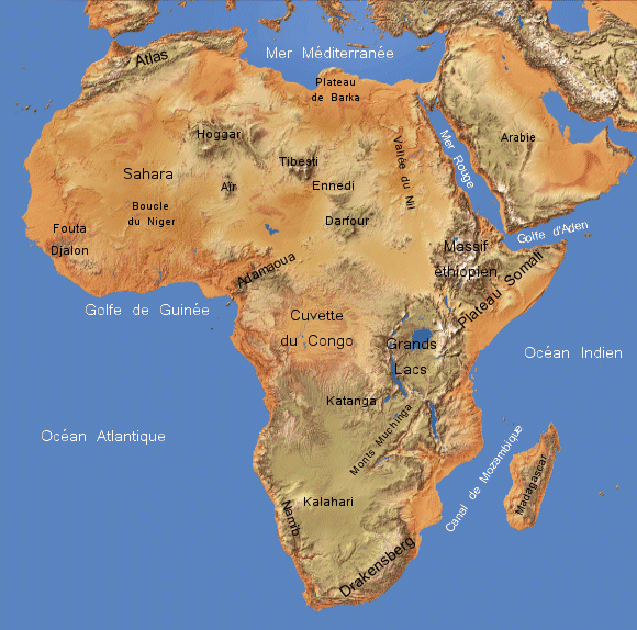 L Afrique Orographie