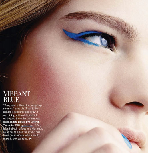 LE FASHION BLOG BEAUTY EDITORIAL GLAMOUR UK BRIGHT EYES BLUE CAT EYE WING EYE LINER 2 