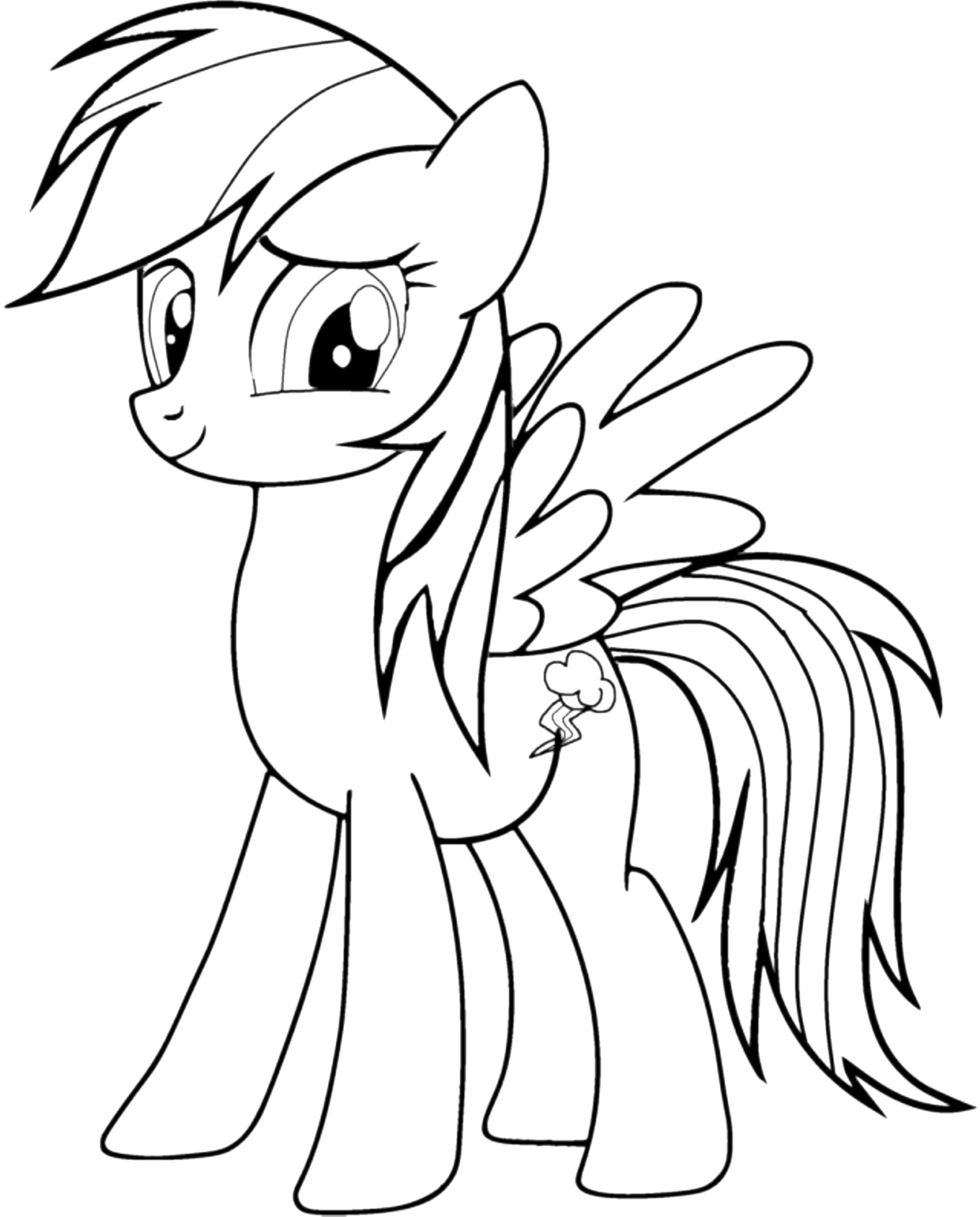 Cute My Little Pony Coloring  Pages  Rainbow  Dash 
